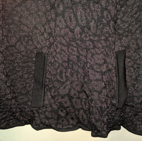 Ellen Tracy sparkle leopard print turtleneck - Picture 6 of 6